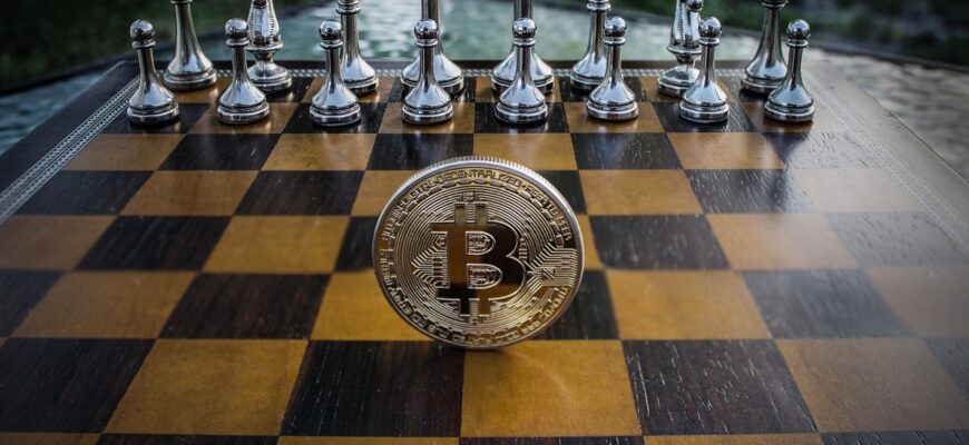 cryptocurrency, concept, chess