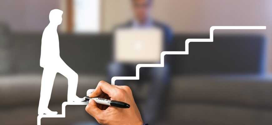 stairs, success, drawing