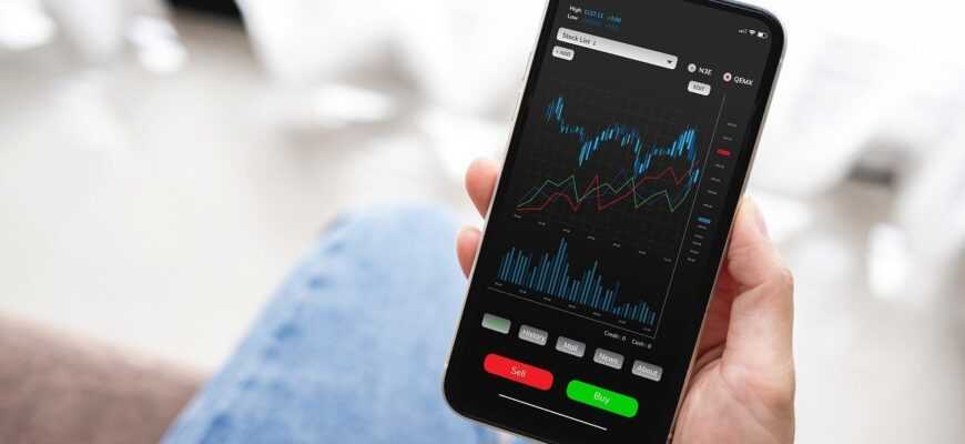crypto exchange, smartphone, mockup