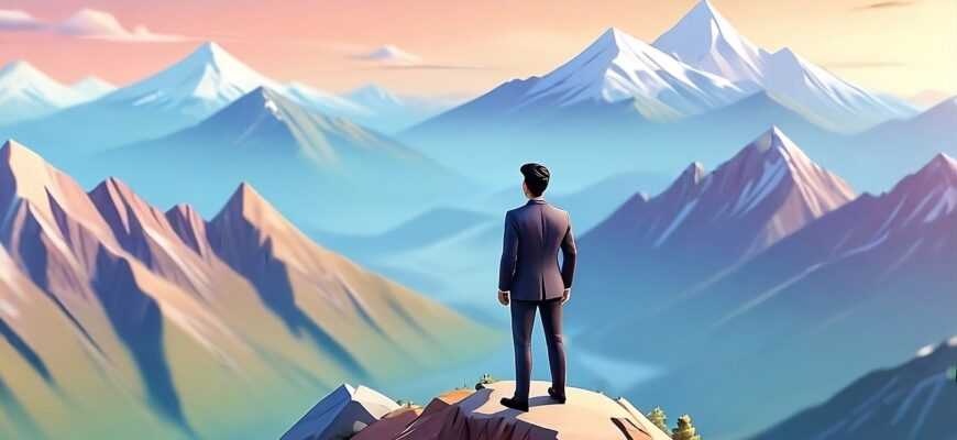 success, man, summit