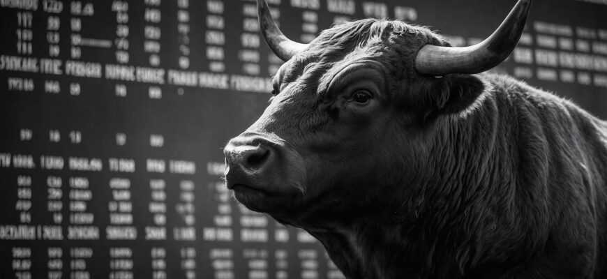 ai generated, stock market, bull