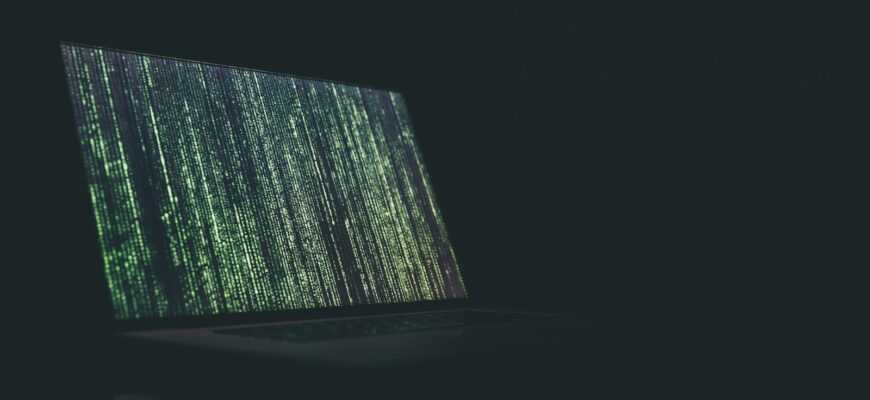 black and gray laptop computer turned on