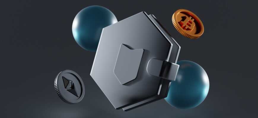 a metal object with a bitcoin coming out of it